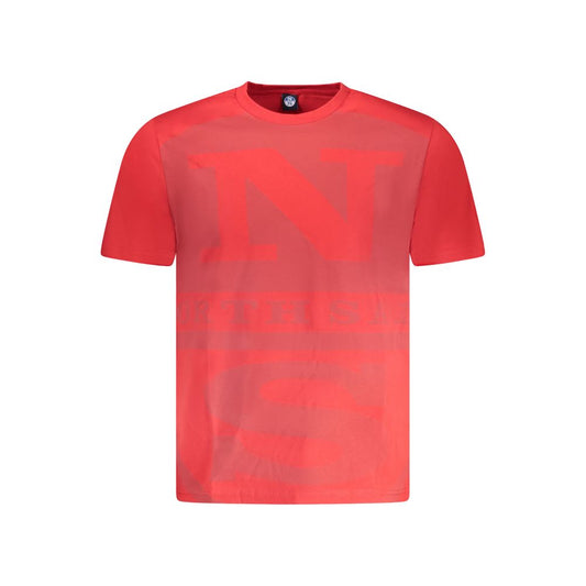 North Sails Herren T-Shirt aus roter Baumwolle