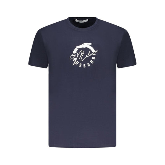 Trussardi Blaues Herren-T-Shirt aus Baumwolle