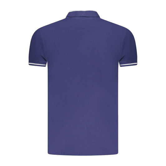 Cavalli Class Herren-Poloshirt aus blauer Baumwolle