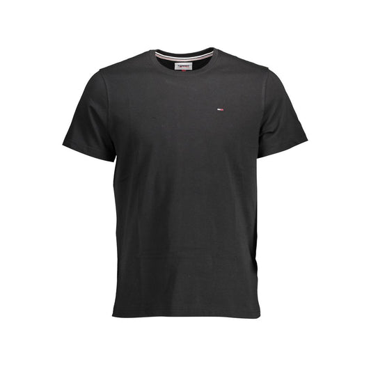 Tommy Hilfiger – Schwarzes Herren-T-Shirt aus Bio-Baumwolle