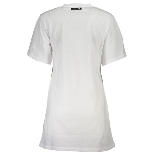 Cavalli Class Weißes Damen-T-Shirt aus Baumwolle