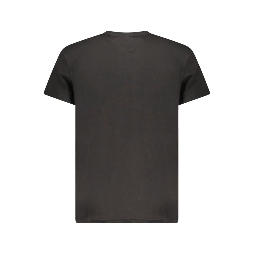 Tommy Hilfiger – Schwarzes Baumwoll-T-Shirt für Herren