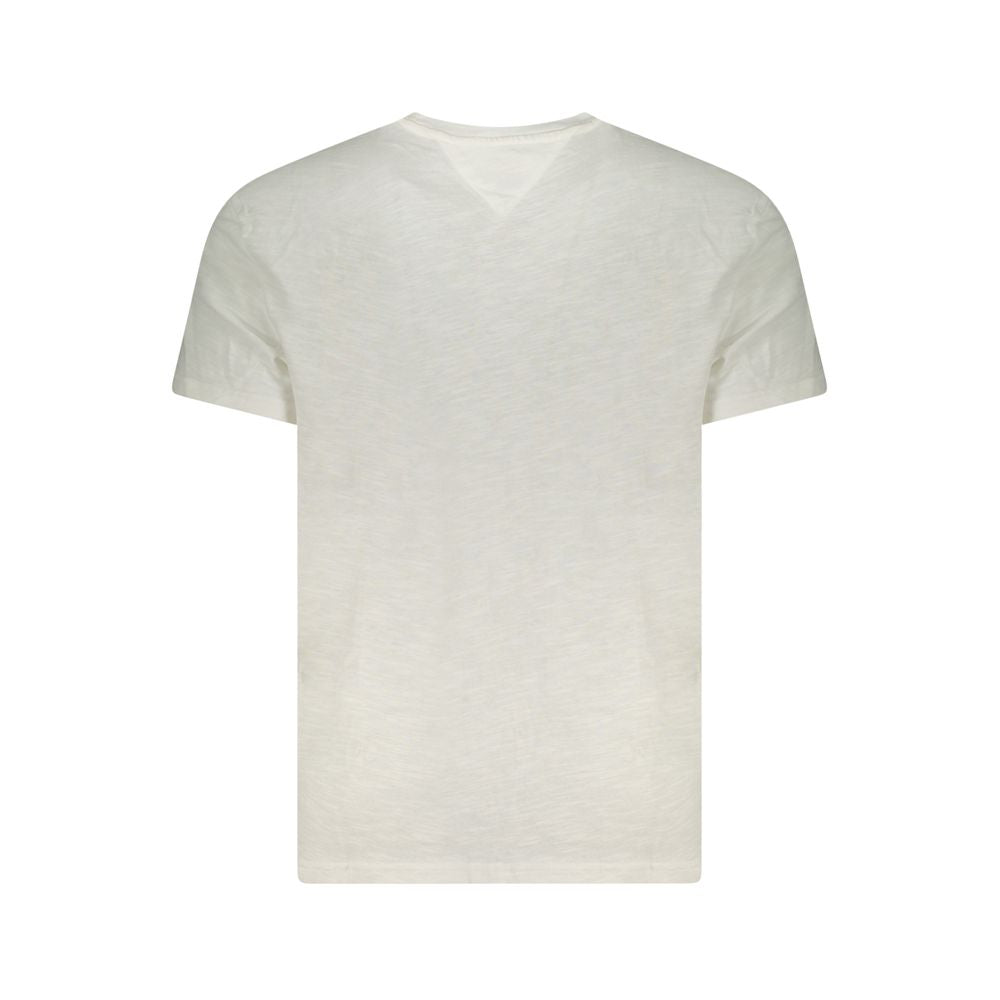Tommy Hilfiger – Weißes Herren-T-Shirt aus Baumwolle
