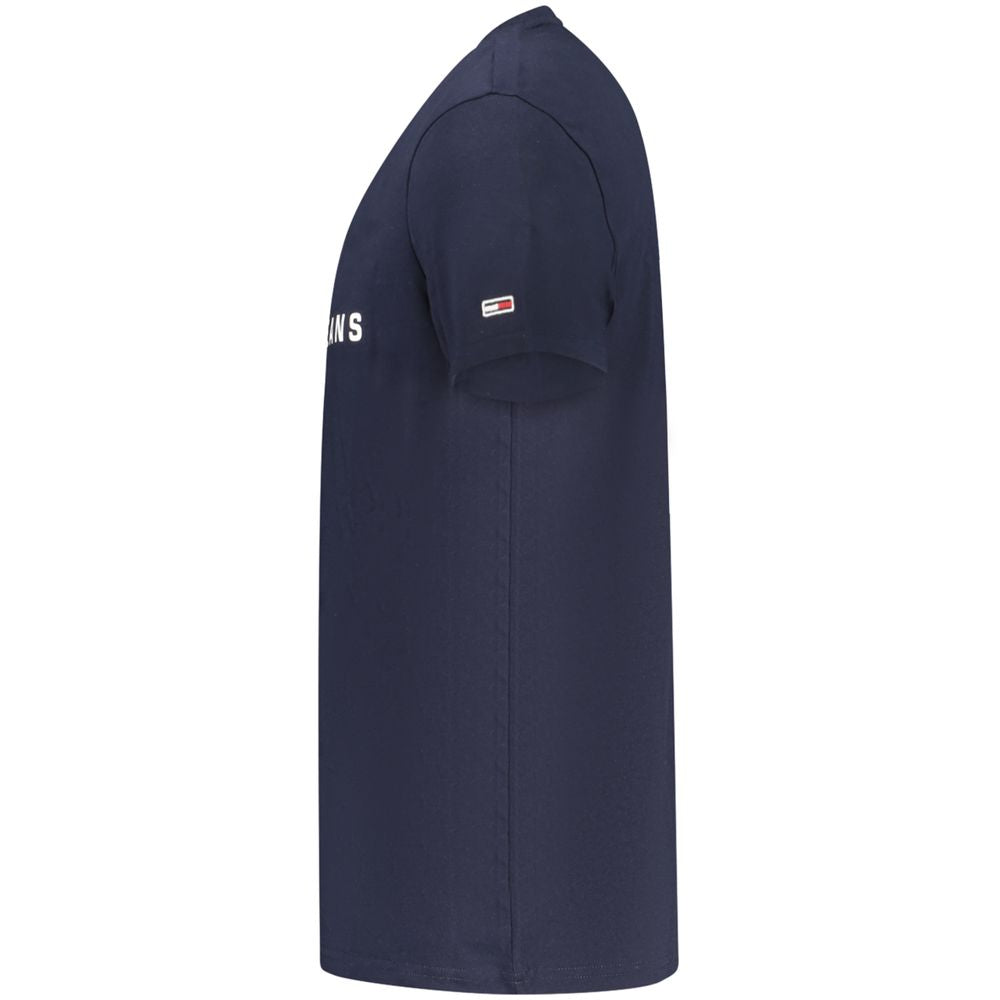 Tommy Hilfiger – Blaues Baumwoll-T-Shirt für Herren