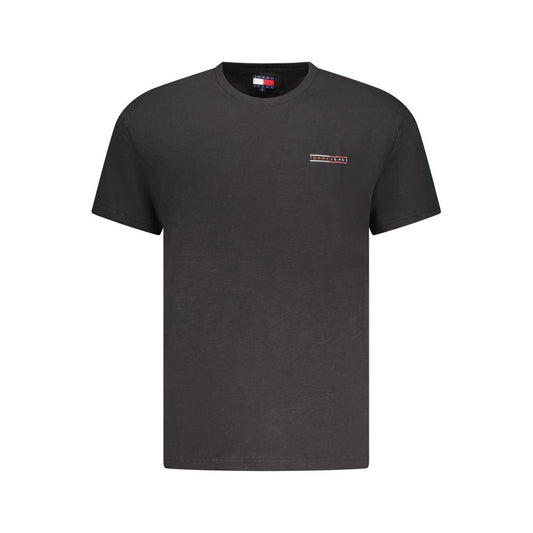 Tommy Hilfiger – Schwarzes Baumwoll-T-Shirt für Herren