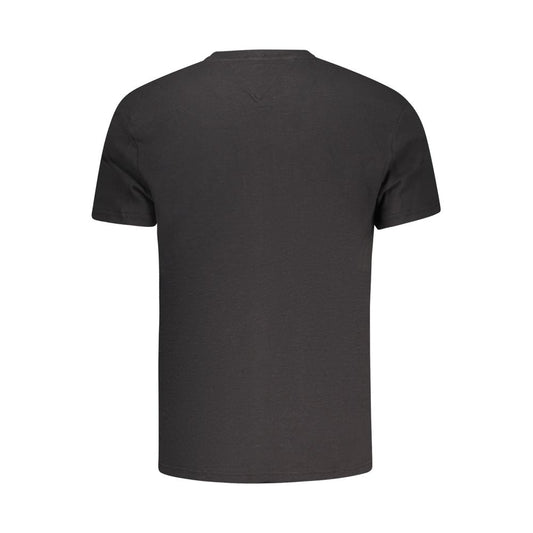 Tommy Hilfiger – Schwarzes Baumwoll-T-Shirt für Herren