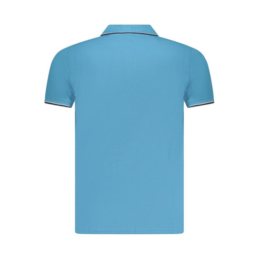 Norwegen 1963 Blaues Poloshirt aus Baumwolle für Herren