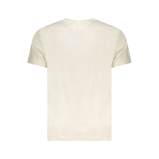 Tommy Hilfiger Beiges Baumwoll-T-Shirt für Herren