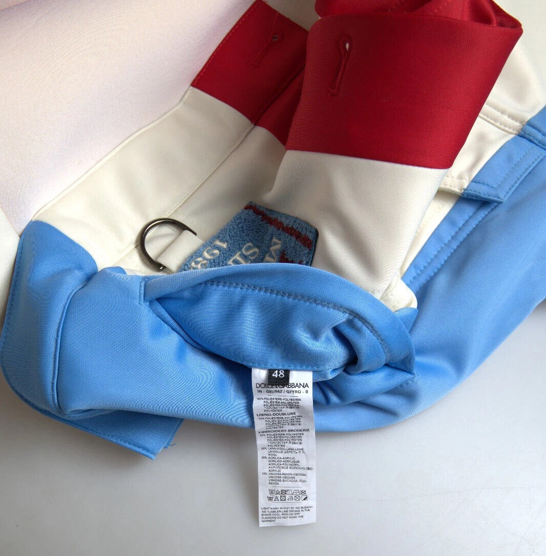 Dolce & Gabbana Mehrfarbige Kurzjacke aus Polyester mit Kragen