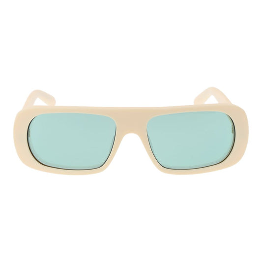 GCDS Cremefarbene Unisex-Sonnenbrille