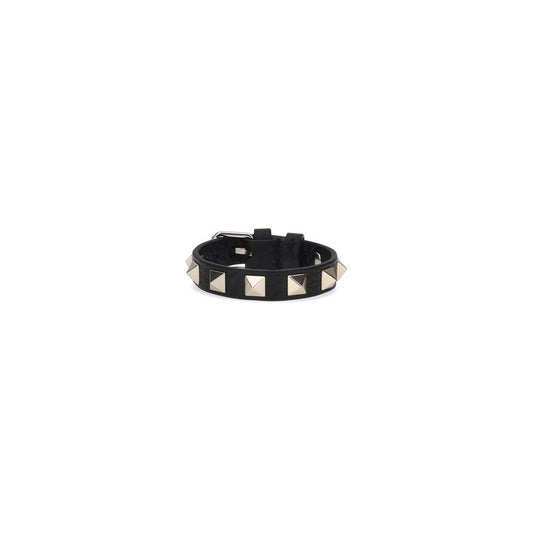 Valentino Garavani Armband aus schwarzem Kalbsleder (Bos Taurus)