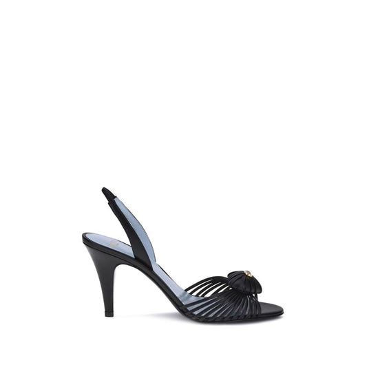 Valentino Garavani Sandalen aus schwarzem Kalbsleder mit Stiletto-Absatz (Bos Taurus)