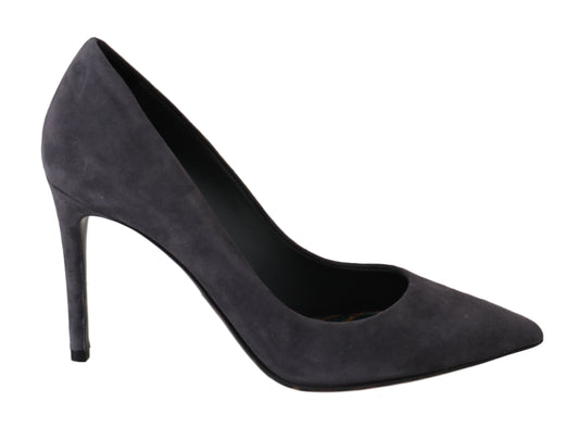 Dolce & Gabbana Grau Wildleder Stiletto Schuhe Heels