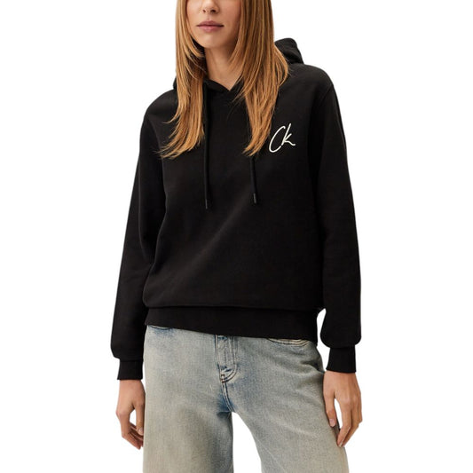 Calvin Klein Jeans – Schwarzes Sweatshirt aus recycelter Baumwolle