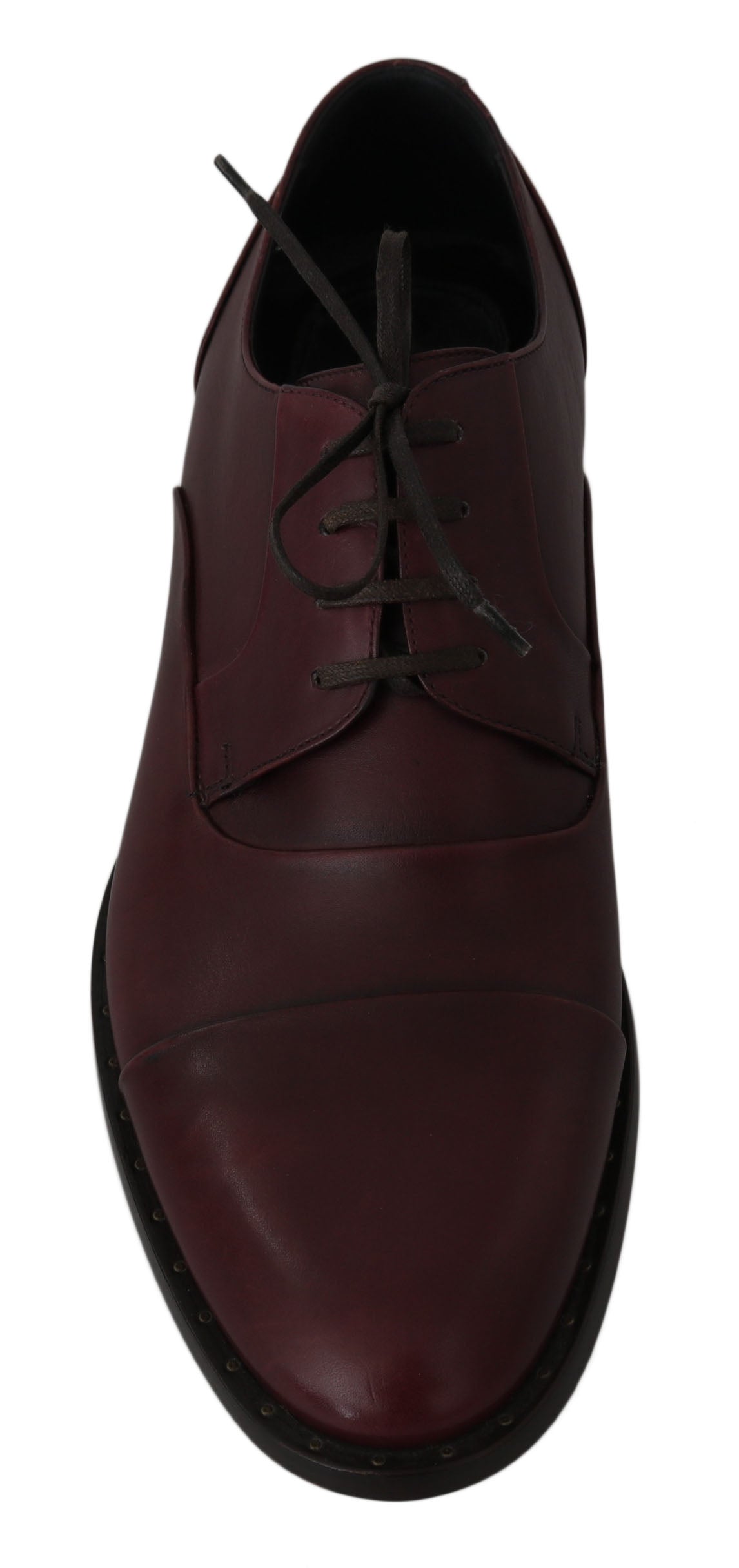 Dolce & Gabbana – Formelle Derby-Schuhe aus rotem Bordeaux-Leder
