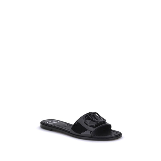 Valentino Garavani VLogo Slide-Sandalen aus Lackleder