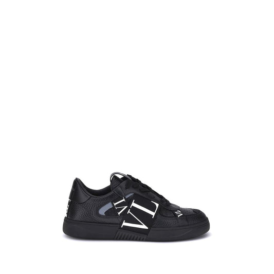 Valentino Garavani Schwarze Gummi-Sneaker mit niedrigem Schaft