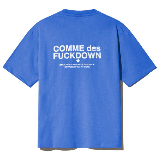 Comme Des Fuckdown – Blaues Baumwoll-T-Shirt