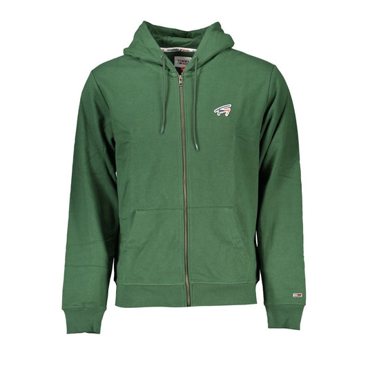 Tommy Hilfiger Grüner Baumwollpullover für Herren mit Kapuze