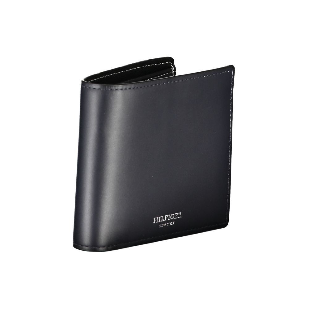 Tommy Hilfiger – Blaue Lederbrieftasche