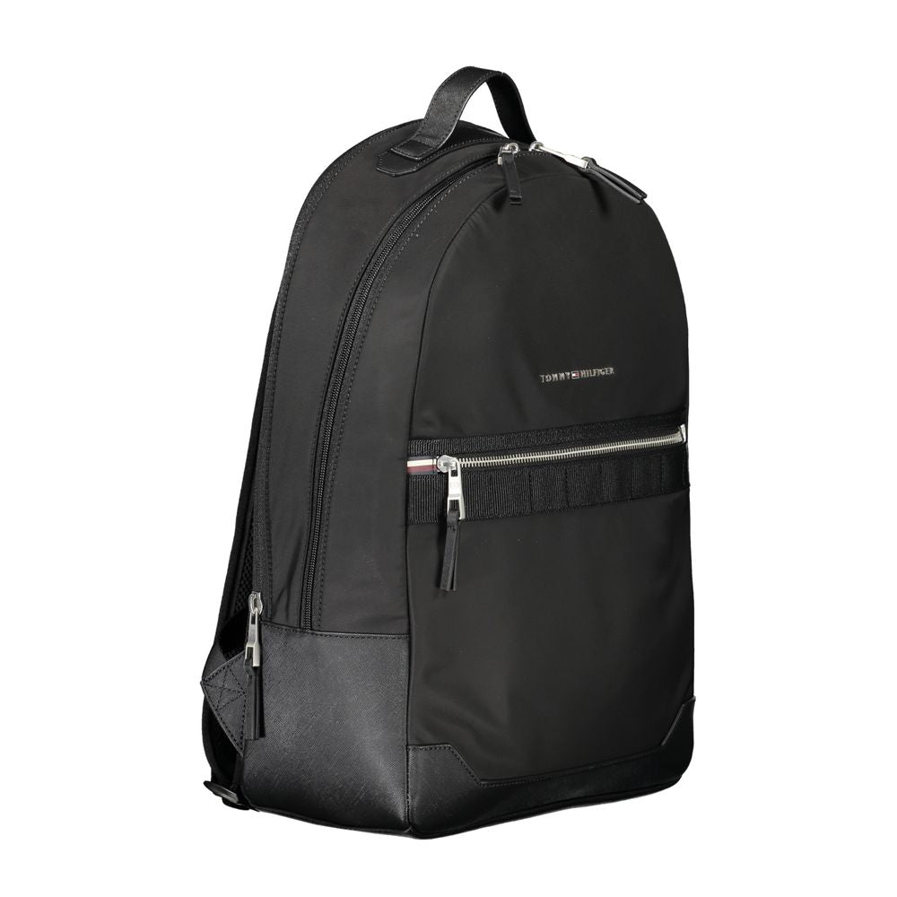 Tommy Hilfiger – Schwarzer Polyester-Rucksack