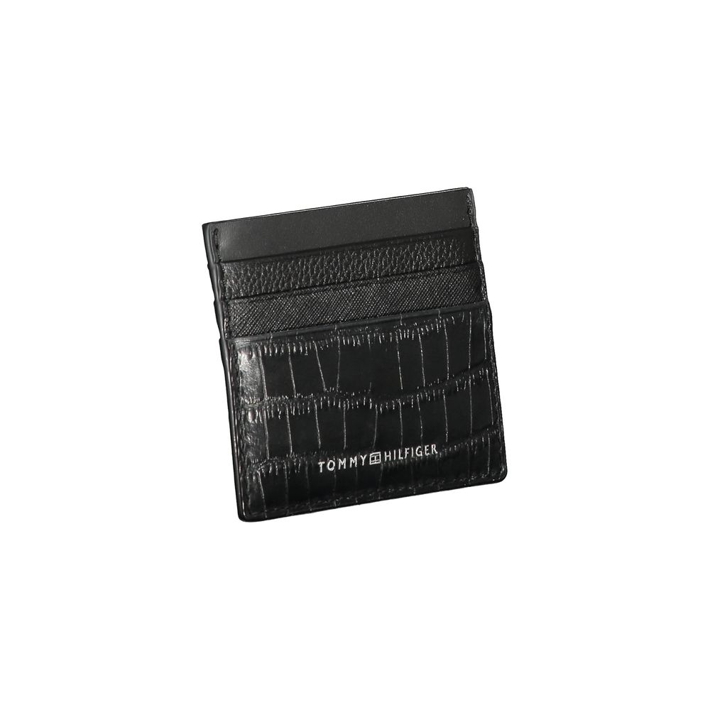 Tommy Hilfiger – Schwarze Lederbrieftasche