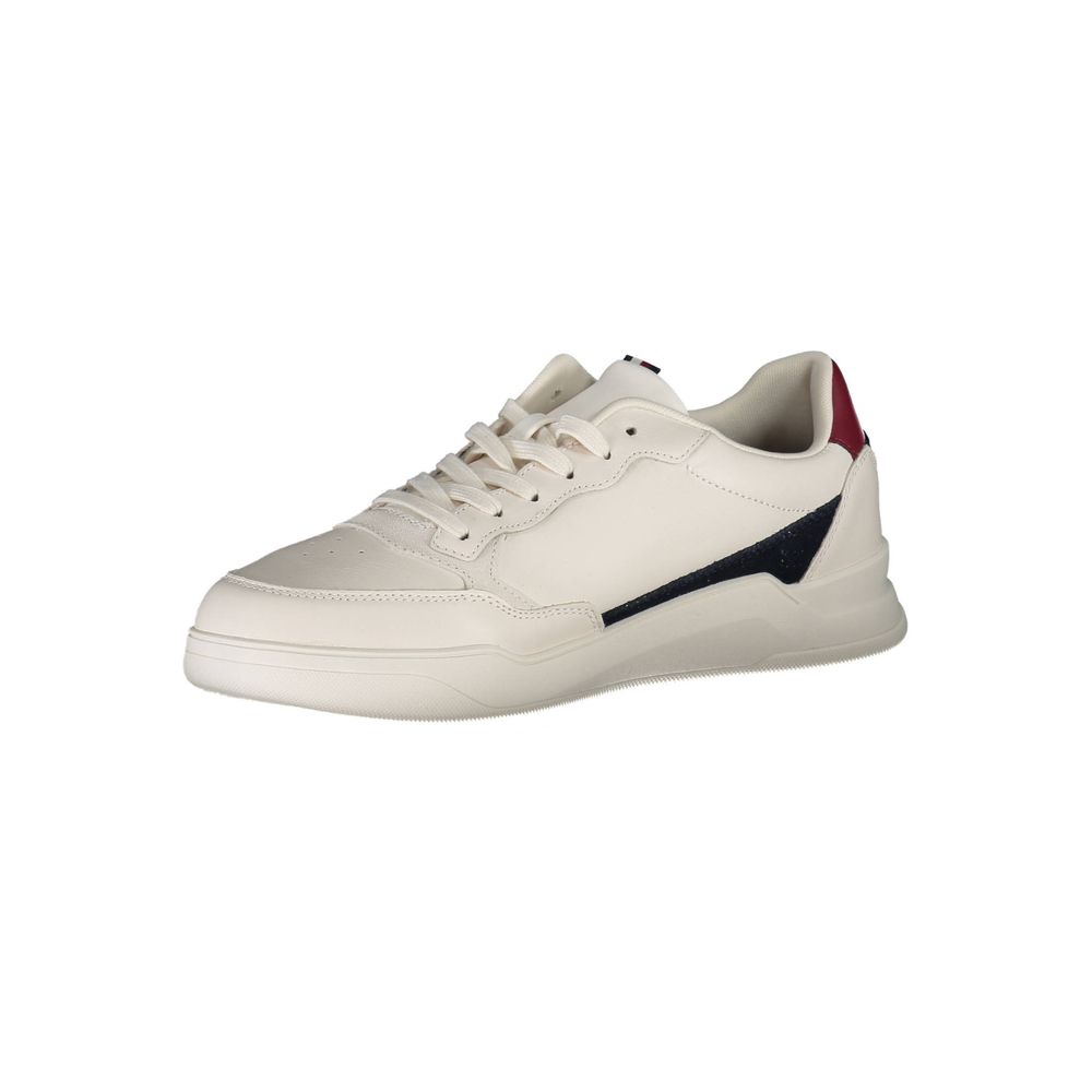 Tommy Hilfiger – Weiße Polyester-Sneaker