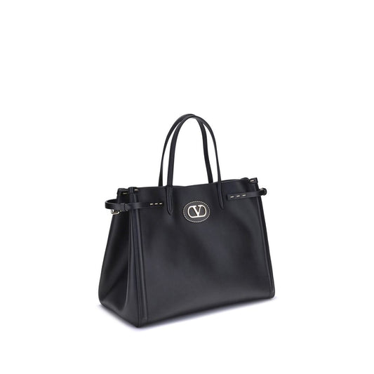 Valentino Garavani Schultertasche aus schwarzem Kalbsleder (Bos Taurus)