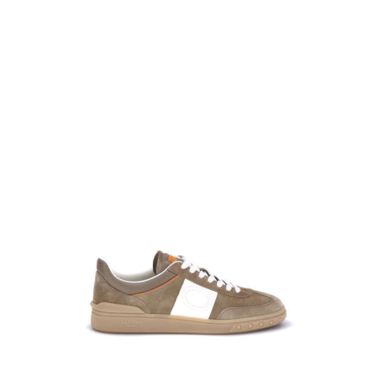 Valentino Garavani Braune Kalbsleder Bos Taurus Chunky Sneakers