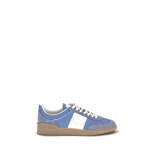 Valentino Garavani Hellblaue Gummi-Sneaker mit niedrigem Schaft