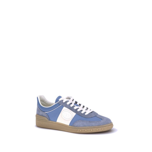 Valentino Garavani Hellblaue Gummi-Sneaker mit niedrigem Schaft
