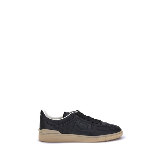 Valentino Garavani Schwarze Gummi-Sneaker mit niedrigem Schaft