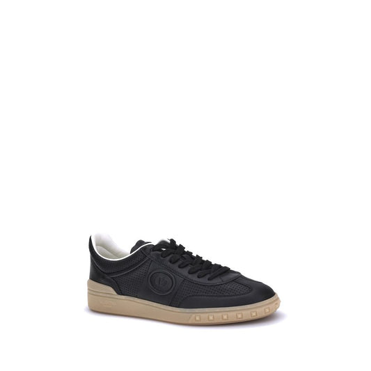Valentino Garavani Schwarze Gummi-Sneaker mit niedrigem Schaft