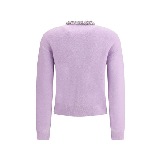 Self-Portrait Cardigan aus Viskose in Lila