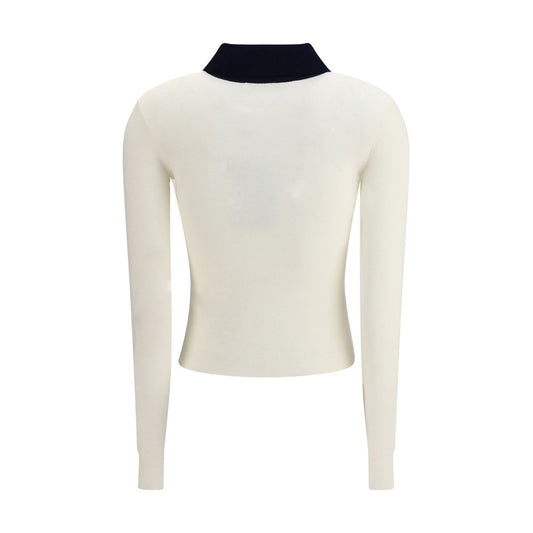 Cardigan aus cremefarbener Merinowolle von Self-Portrait