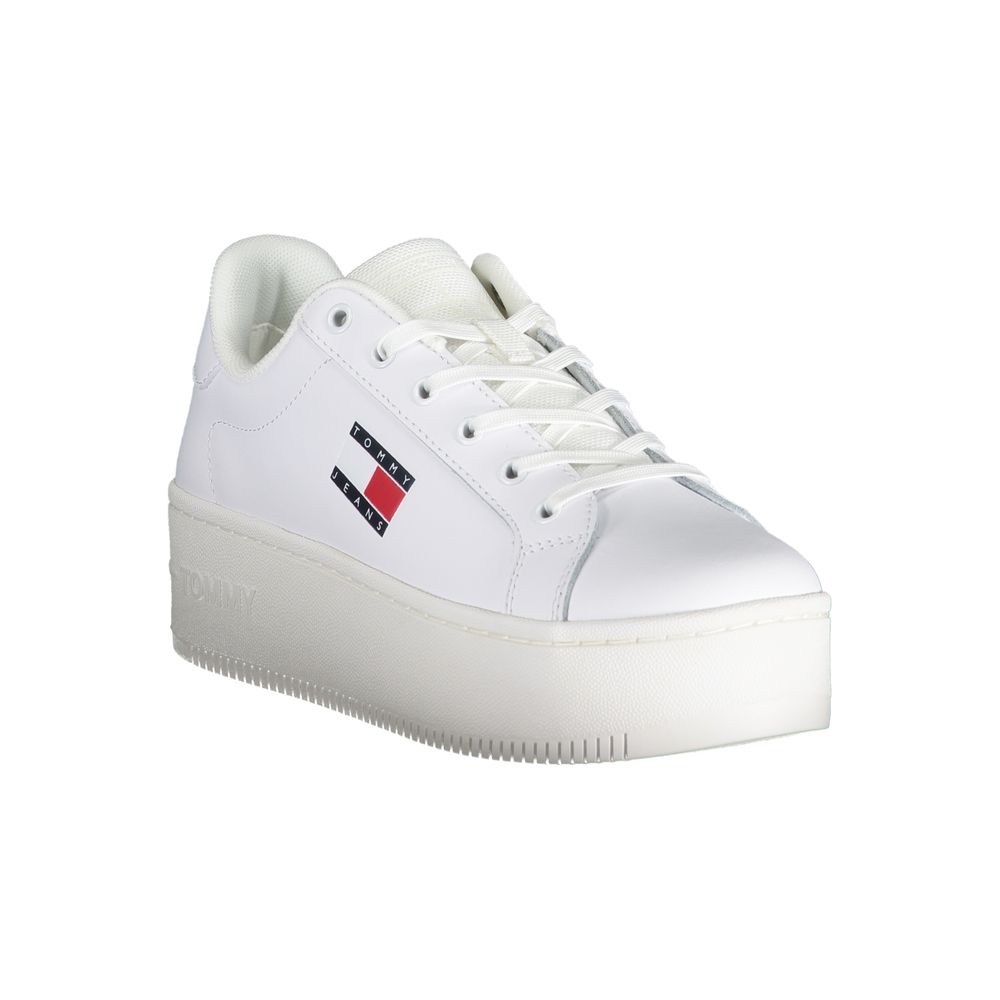 Tommy Hilfiger – Weiße Polyester-Sneaker