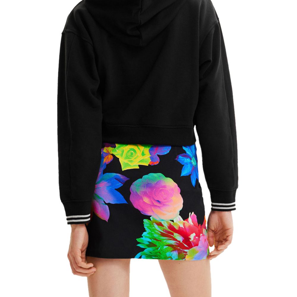 Desigual Schwarzer Minirock aus Baumwolle