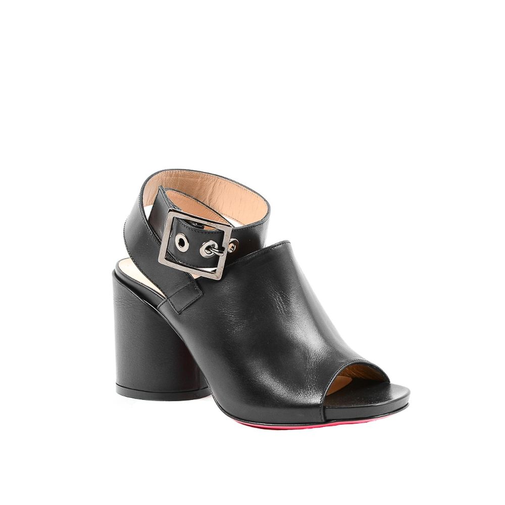 Dee Ocleppo Black Leather Platform Sandals