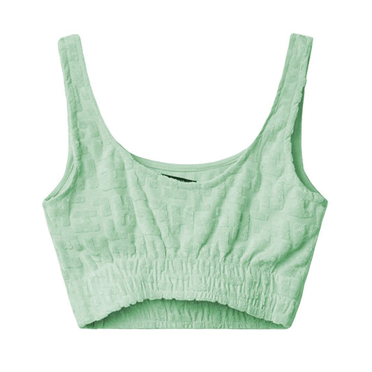 Hinnominate Green Cotton Women Crop Top