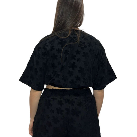 Comme Des Fuckdown Schwarzer Baumwollpullover für Damen