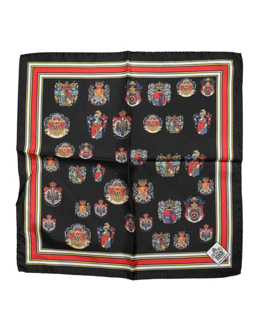 Dolce & Gabbana – Mehrfarbiger quadratischer Foulard aus Seide für Herren