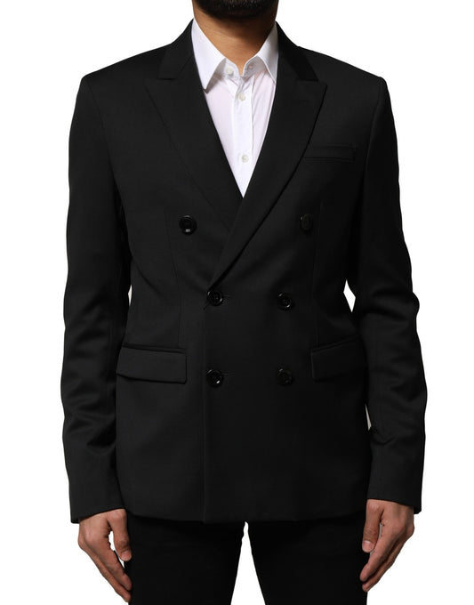 Emporio Armani Schwarzer zweireihiger Herrenanzug