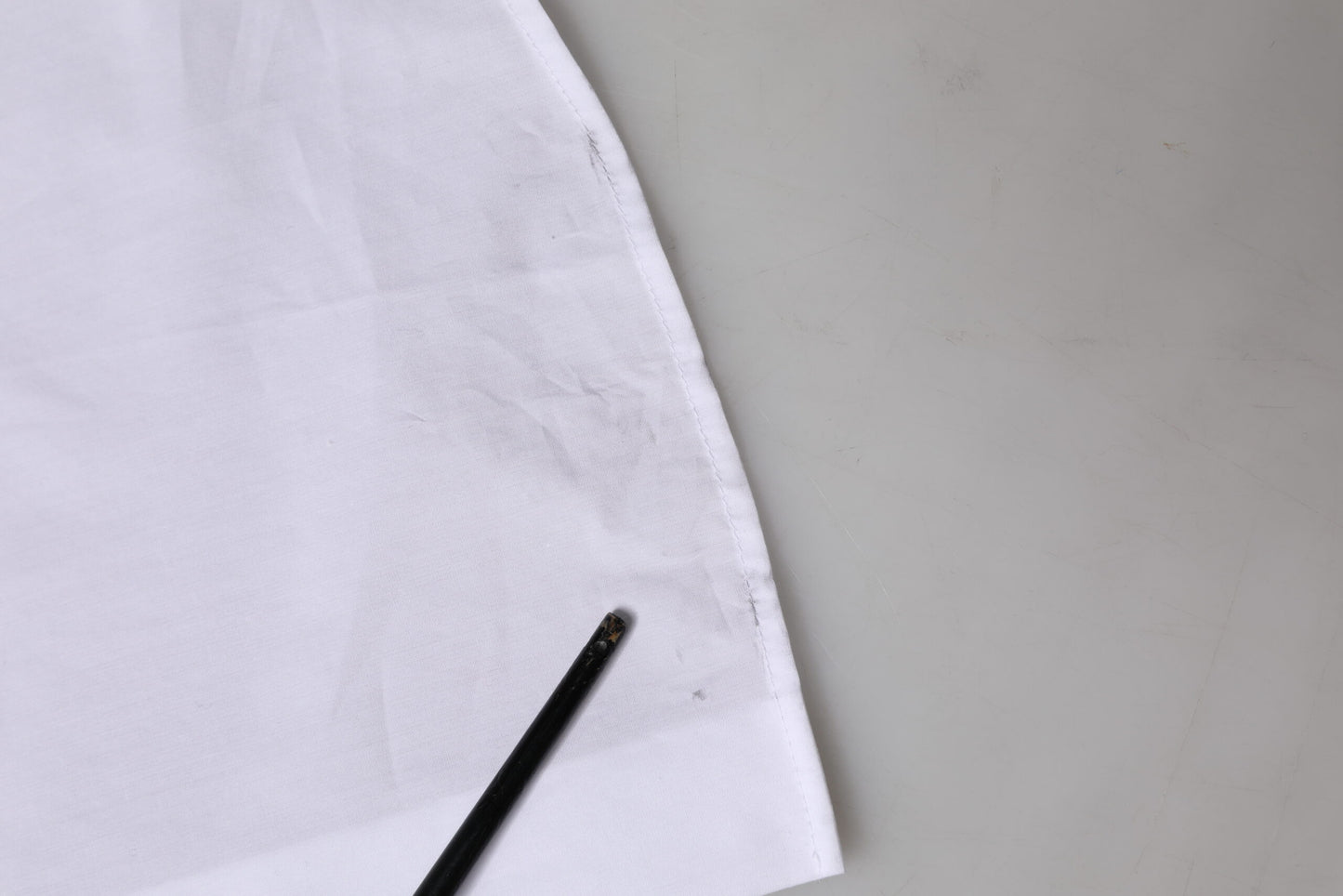 Dolce & Gabbana – Weißes Baumwolloberteil mit Kragen und kurzen Ärmeln