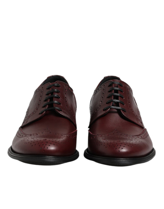 Dolce & Gabbana – Braune Derby-Schnürschuhe aus Leder