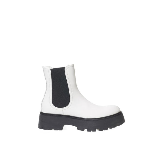 Alexander McQueen Chelsea Boots aus schwarzem und weißem Leder