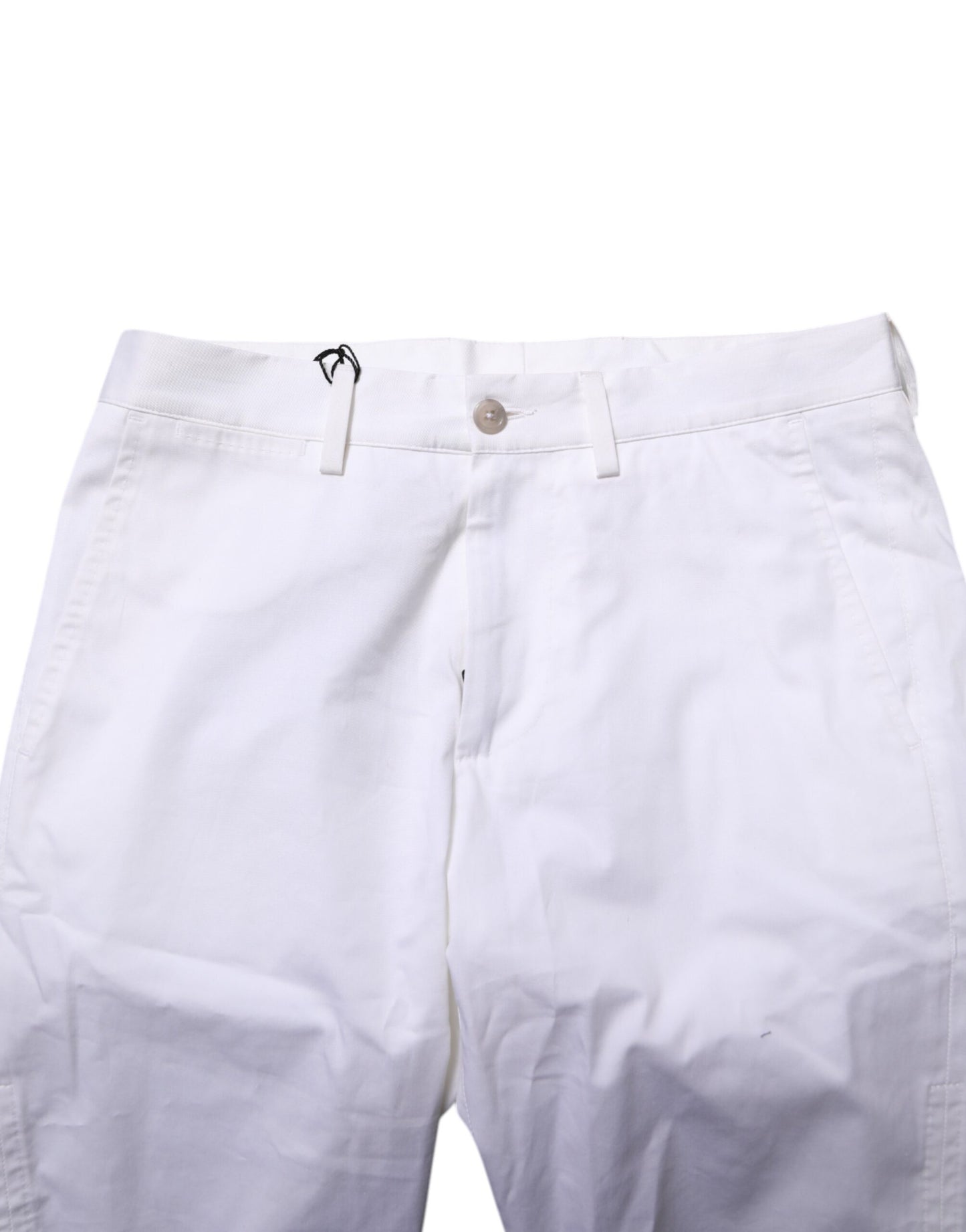 Dolce & Gabbana – Weiße Bermudashorts aus Baumwollstretch für Herren