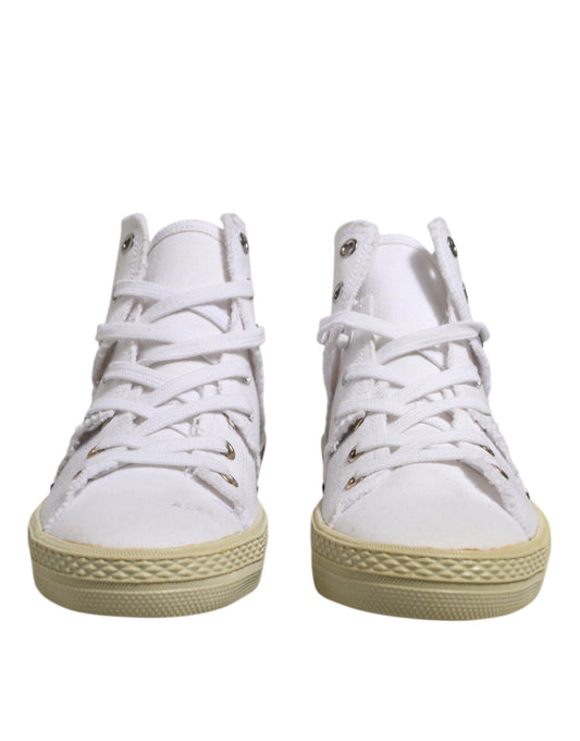 Maison Margiela Weiße Schnürschuhe mit mittlerem Oberteil für Damen