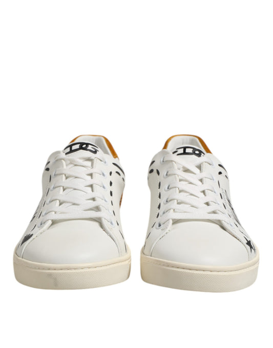 Dolce & Gabbana MILANO Low Top Sneakers aus weißem Leder