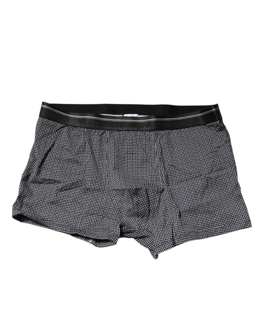 Dolce & Gabbana – Grau bedruckte Boxershorts aus Baumwolle