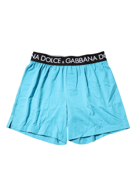 Dolce & Gabbana – Boxershorts mit Logo in der Taille, normal, Blau